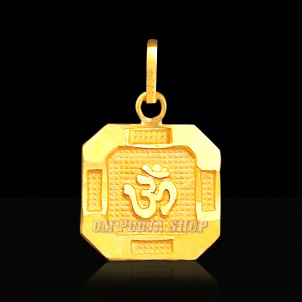 Good Luck Aum Pendant in 18Kt Pure Gold - 0.76 grams