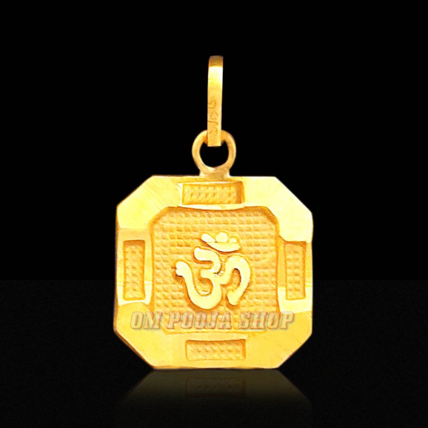 Good Luck Aum Pendant in 18Kt Pure Gold - 0.76 grams