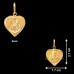 Heart Shaped Sai Baba 18Kt Pure Gold Pendant - 0.87 grams