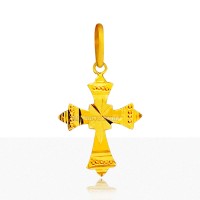 Jesus Holy Cross Pendant Jewelry in 18Kt Pure Gold - 0.710 grams