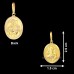 Oval Shape Ganesh ji Pendant in 18Kt Pure Gold - 1.13 grams