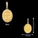 Oval Shape Swastika Good Luck Pendant in 22Kt Pure Gold - 1.07 grams