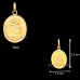 Oval Shaped Om Pendant in 18Kt Pure Gold - 0.96 grams