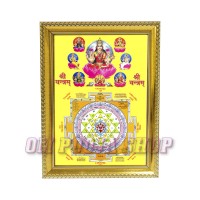 Shree Ashtalakshmi with Shree Yantram in Big Photo Frame