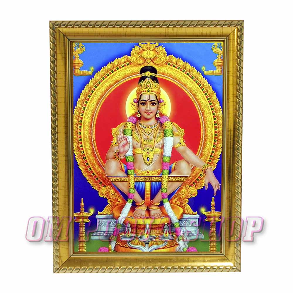 Ayyappa Swamy Photo in Wooden Frame online in USA UK India