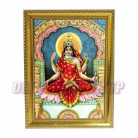 Bhuvaneshwari Mata Photo in Wooden Frame