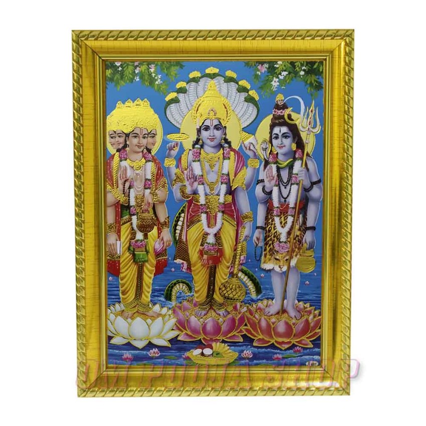 Brahma, Vishnu, Shiva Photo Frame