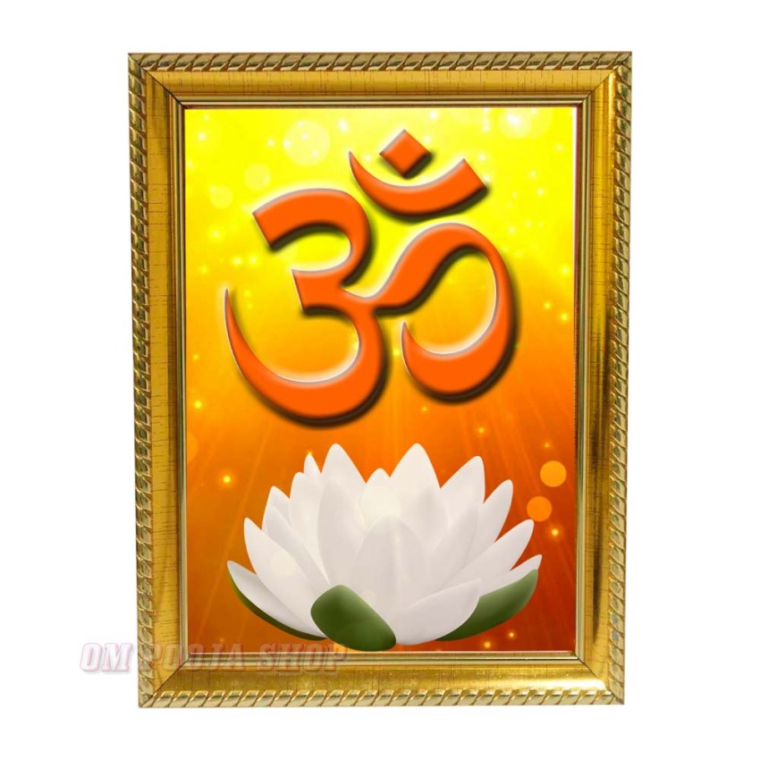 Om Photo Frame Yellow Background (Size_6x8 inches)