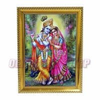 Radhe Krishna Photo with Frame