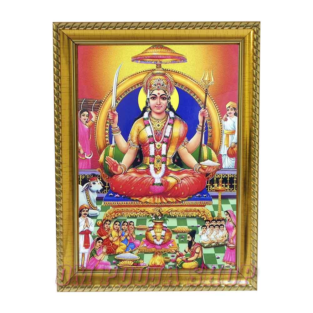 Santoshi Mata photo frame - Images buy online from Om Pooja Shop