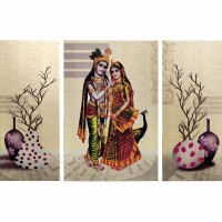 Krishna Radha Spiritual Deity Photo Frame for Wall Decoration