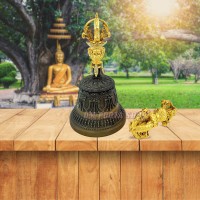 Tibetan Bell & Dorje Large - Size: 3.5 x 6.6 inches