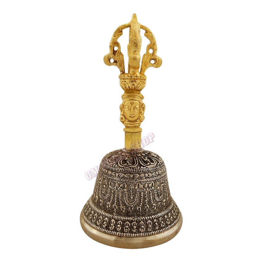 Tibetan Meditation Payer Bell - Size: 3 x 5.5 inches