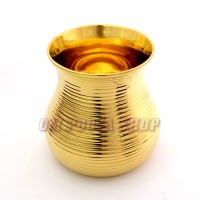 Designer Kalash Shape Panchapatra in Brass