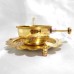 Brass Akhand Diya with Glass Cover | Long-Lasting Oil Lamp with Wick Adjuster