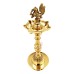 Brass Standing Pillar Diya with Dana Kashi Murga Design Samai Oil Lamp set of 2