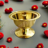Classic Pure Brass Akhand Diya (Round Base)