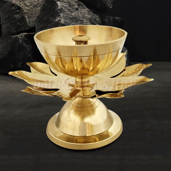 Kamal Deep Brass Flower Diya