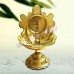 Sacred Chakra Design Brass Diya for Home Temple & Pooja