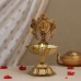 Divine Vishnu Shankha Chakra Brass Diya for Home Temple & Pooja