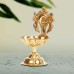Sacred Shankh Design Brass Diya for Home Temple & Pooja