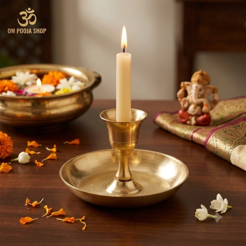 Solid Brass Chamberlestick Candle Holder Solid Brass Chamberlestick Candle Holder