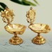 Divine Vishnu Shankha Chakra Brass Diya for Home Temple & Pooja