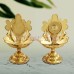Divine Vishnu Shankha Chakra Brass Diya for Home Temple & Pooja