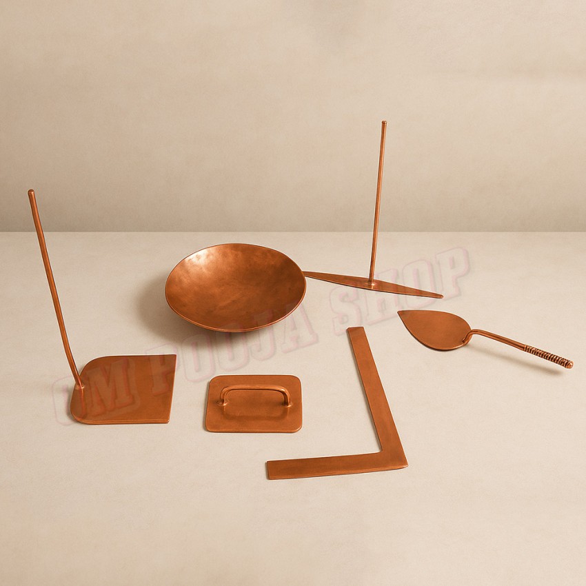 Bhoomi Pujan Copper Tools Set – Traditional Vastu Shanti Samagri