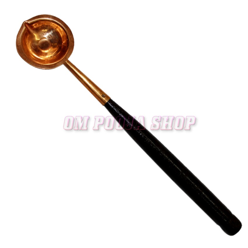 Yagna Spoon with Wooden Handle