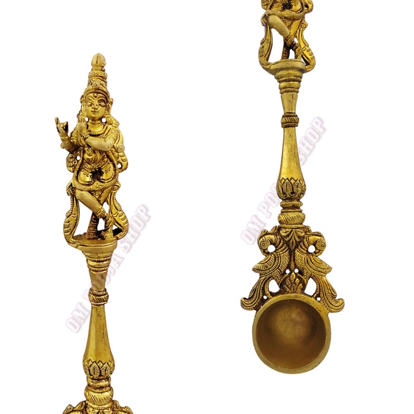 Krishna Spoon In Brass