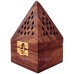 Wooden Pyramid Style Dhoop Burner (Holder) With Base Square and top Cone Shape