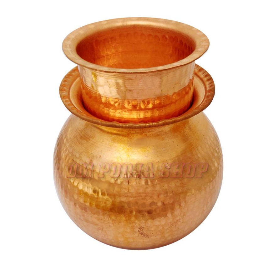 Auspicious Kalash Bowl Set in Copper
