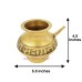 Karva Chauth Pot in Brass ( SIze: 4.5x5.5x5 inches)