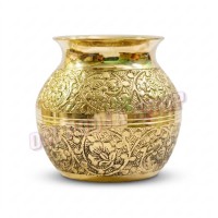 Rajsi Floral Nakashi Brass Lota