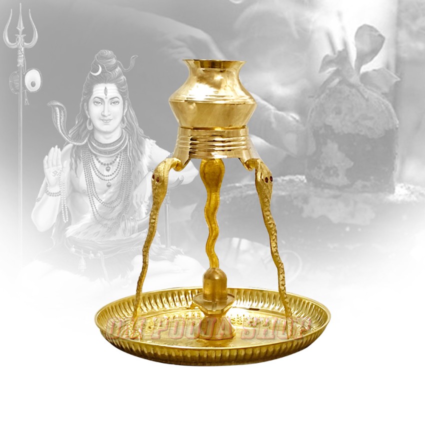 Rudra Worship Shivling Abhishek Bath Set in Brass