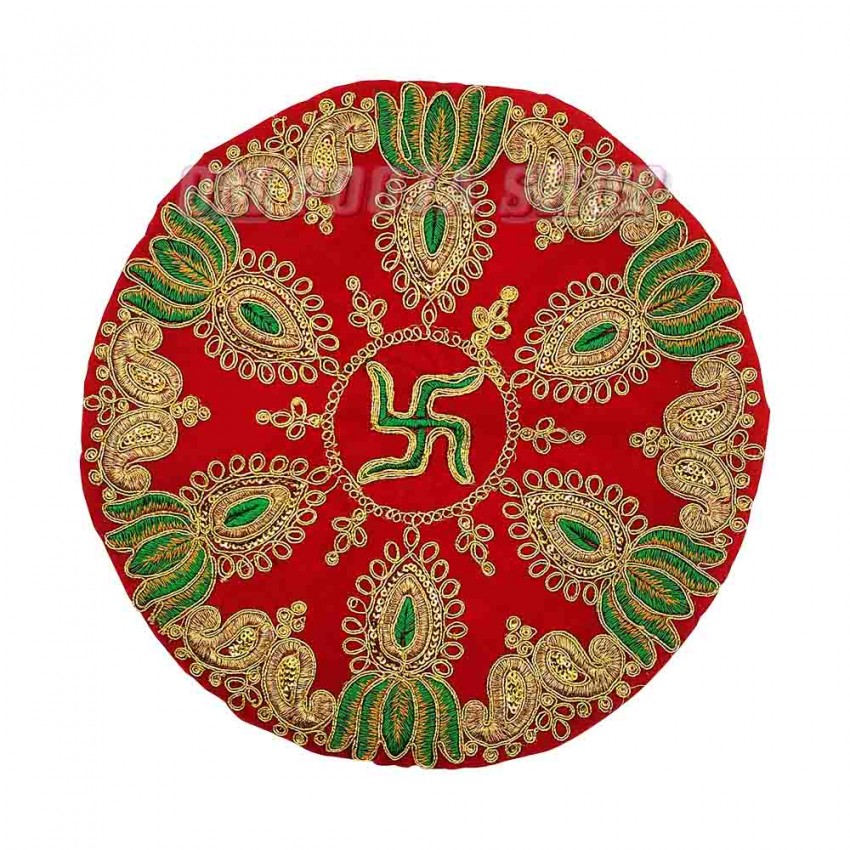 Kamal Swastika Thali Plate Cover