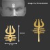 Forehead Trishul Tripund Tilak Maker Stamp in Brass - Design 3 - Size: 18x24 mm