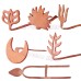Holy Tilak Maker Stamp Set in Copper / Tripund, Surya, Chandra, Trishul, Prabhu Vishnu, Mahakal Bindi Teeka