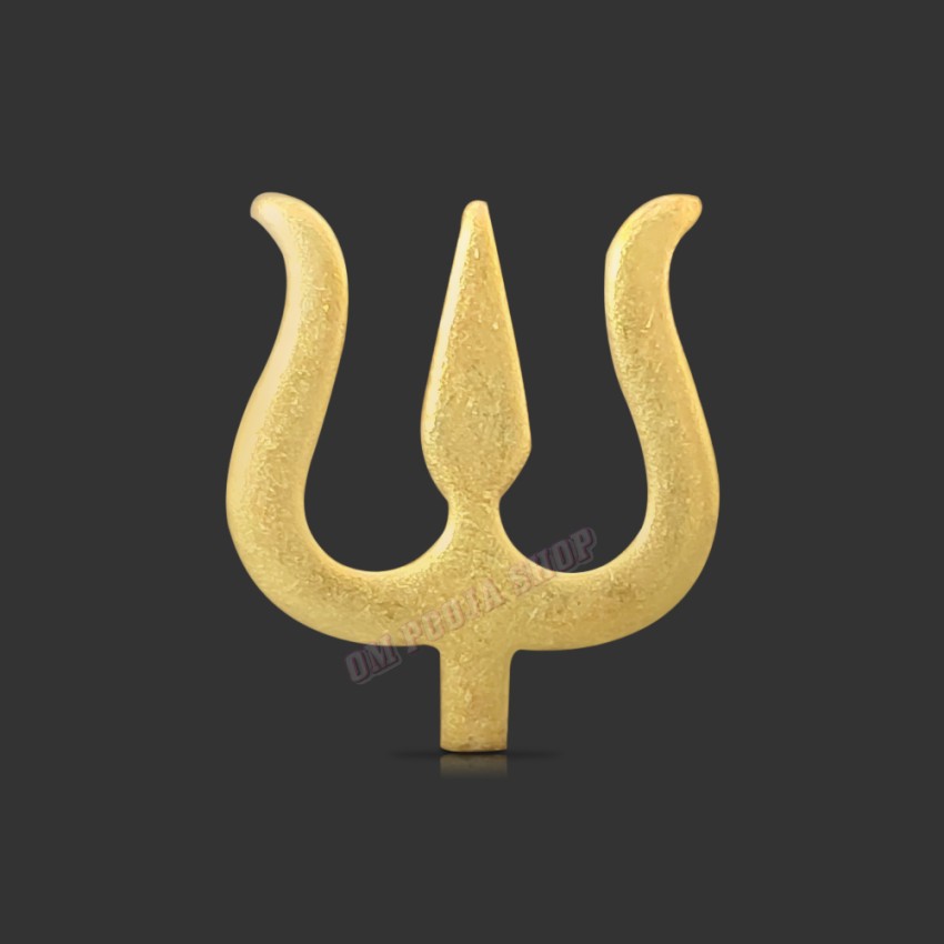 Shiva Trishul Teeka Maker Stamp in Brass Size: 19x17 mm