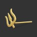 Shiva Trishul Teeka Maker Stamp in Brass Size: 19x17 mm