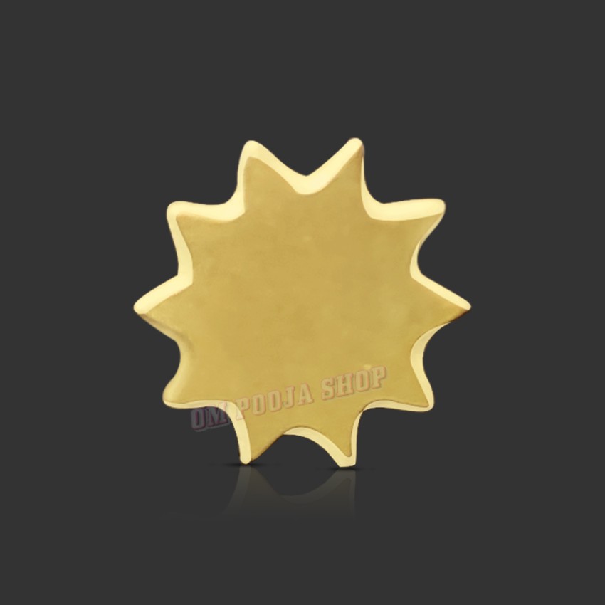 Star Tara Tika/ Tilak Stamp in Brass - Size: 12x12 mm
