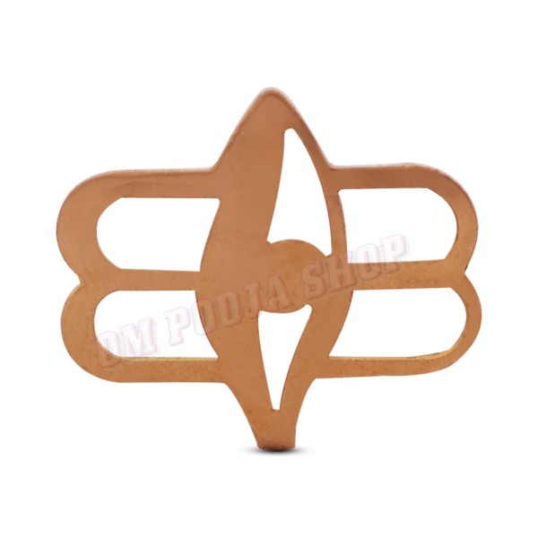 Shiv Tripund Eyes Bindi Teeka Stamp / Tilak Maker in Copper Size: 12x22 mm