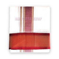 Pure Cotton White Dhoti with Shawl (Angavastram)
