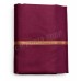 Royal Deep Purple Silk Dhoti & Angavastram Set with Gold Border