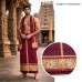 Royal Deep Purple Silk Dhoti & Angavastram Set with Gold Border