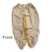 Men's Ready-to-Wear Silk Dhoti Pants with Zari Golden Border - Free Size