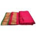 Red Dhoti With Shawl - Silk Golden Border