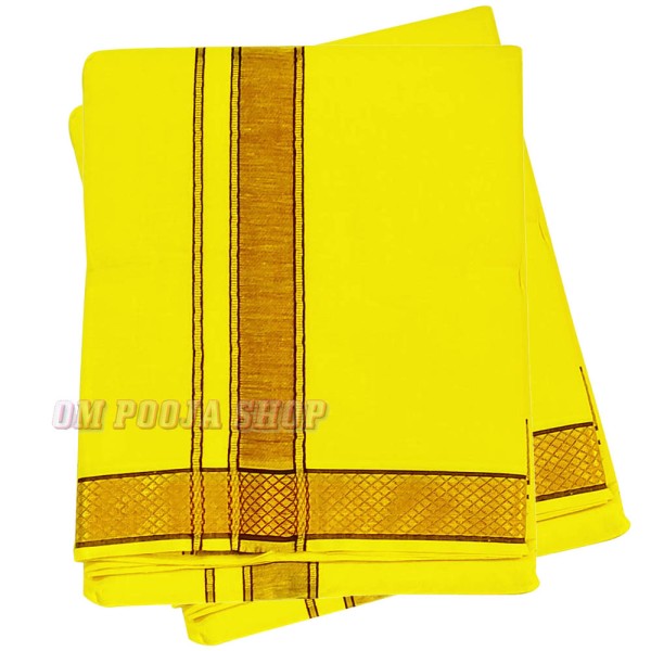 Traditional Dhoti (Vesti) and Angavastram of South Indians