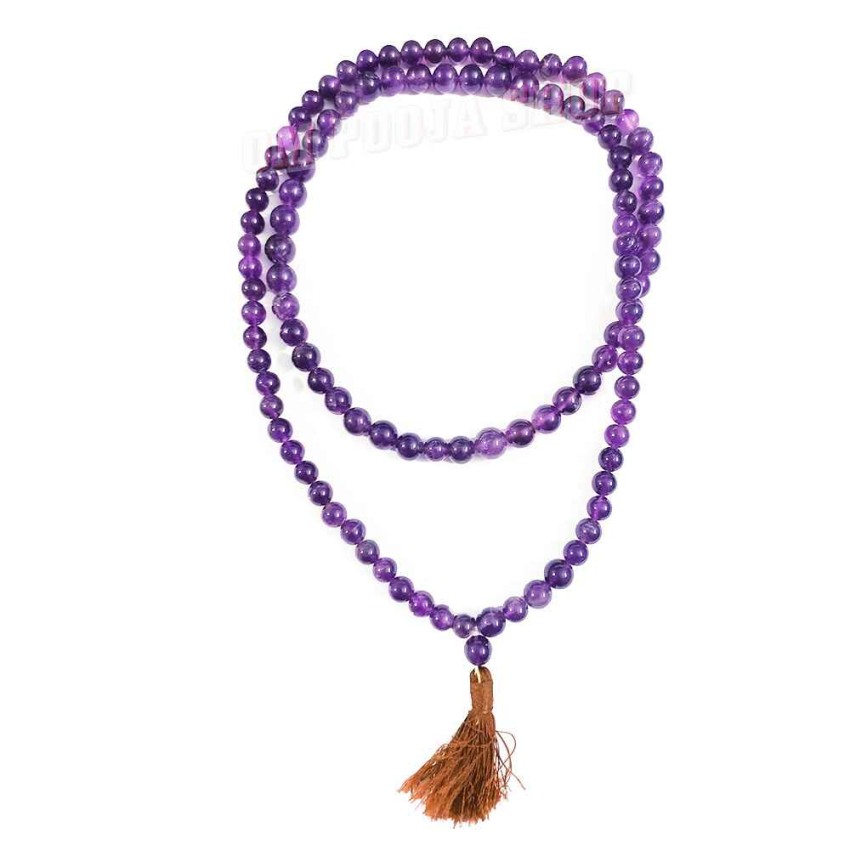 Amethyst Stone Mala - 108+1 Beads
